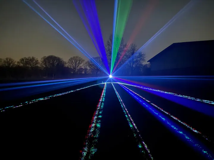 Lasershow unter freiem Himmel